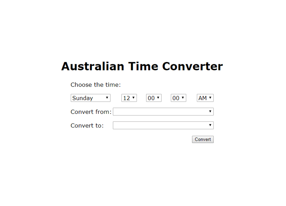 Australian Time Converter