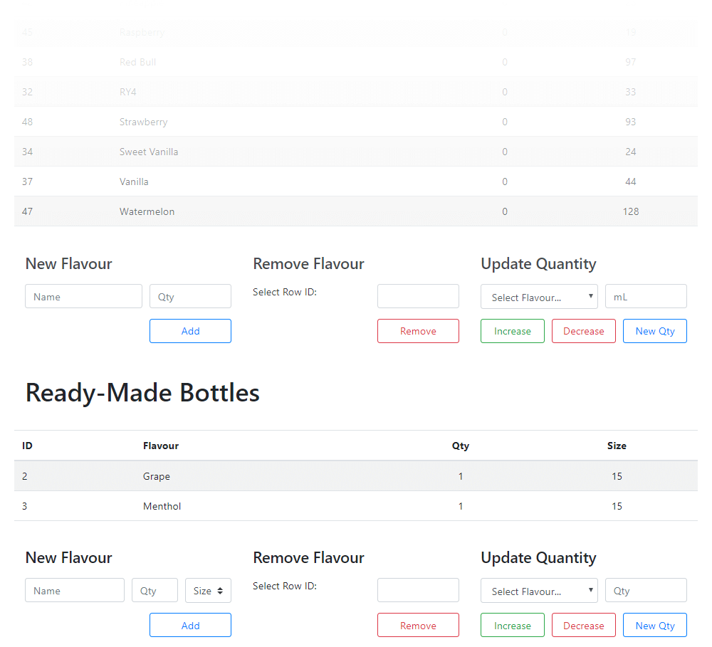 Eliquid Data Stock Form