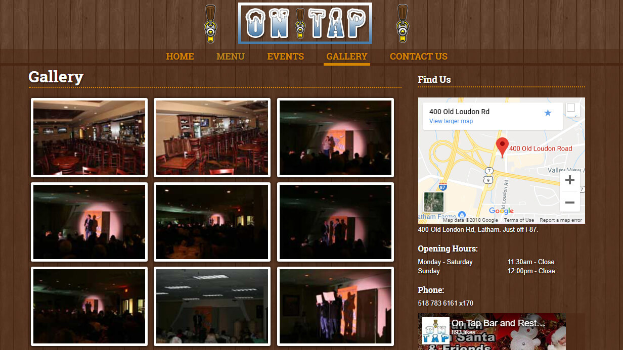 On Tap Gallery Page