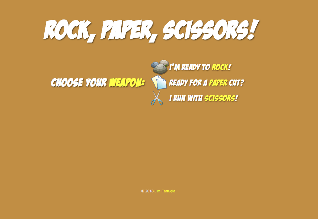 Rock, Paper, Scizzors!